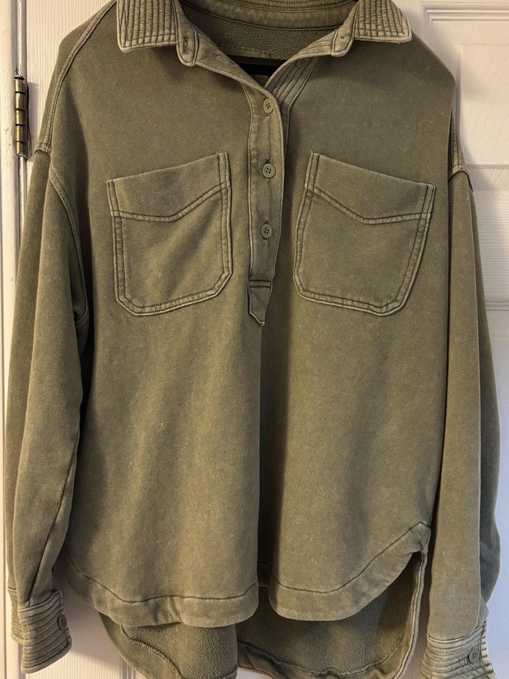 aerie Olive Green Knit Pullover